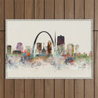 saint louis missouri skyline Outdoor Rug Gallery Image 1