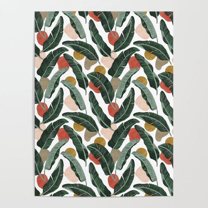 Modern banana leaf Poster Gallery Image 1