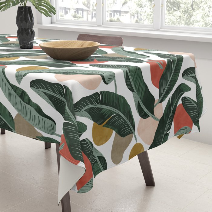 Modern banana leaf Tablecloth Gallery Image 3