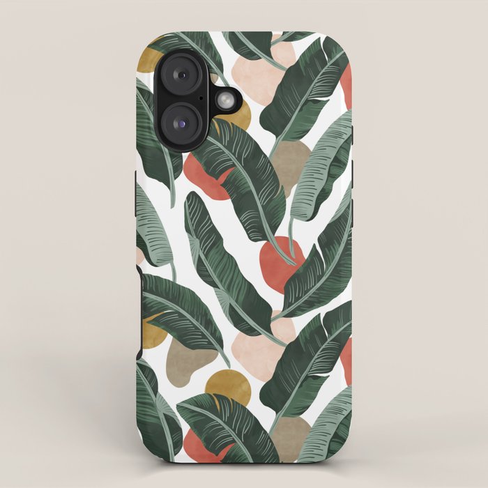 Modern banana leaf iPhone Case Gallery Image 1