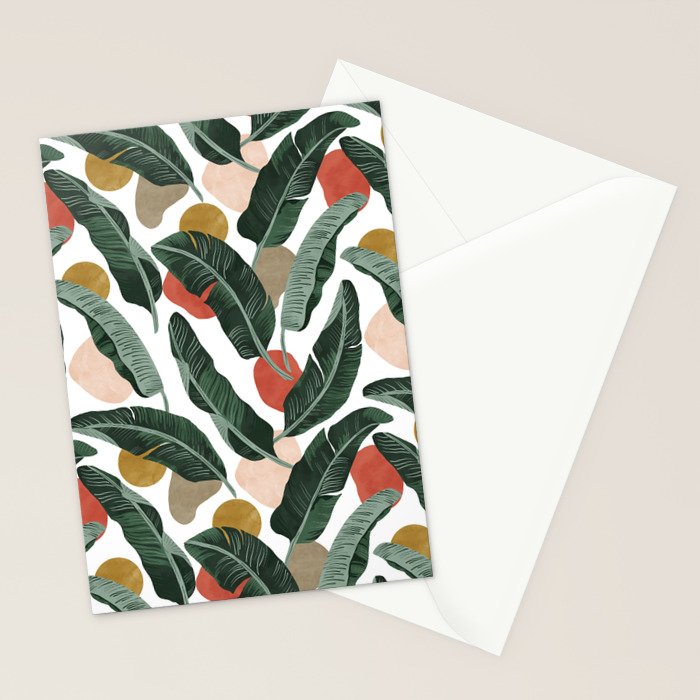 Modern banana leaf Stationery Card Gallery Image 2
