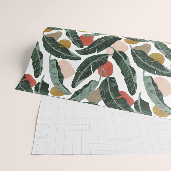 Modern banana leaf Wrapping Paper Gallery Image 2