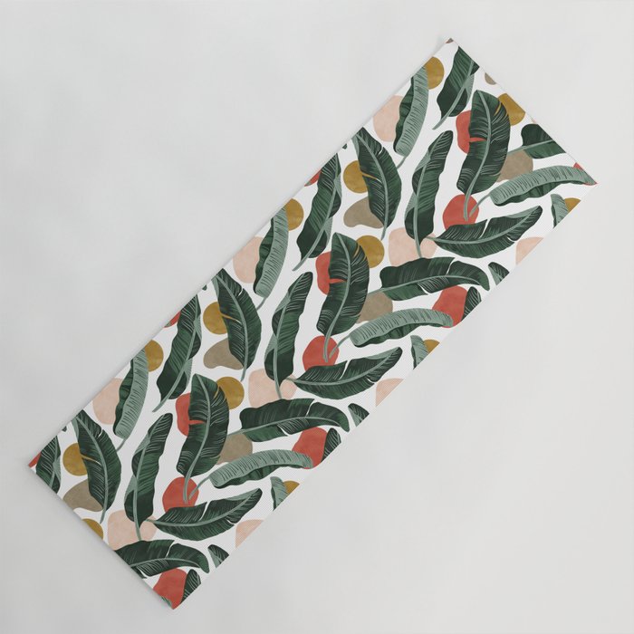 Modern banana leaf Yoga Mat Gallery Image 1