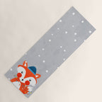 Christmas Fox with fairy lights Yoga Mat Gallery Image 1