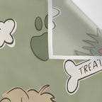 Holiday Doodle Dogs . Tan and Brown Wall Tapestry Gallery Image 3