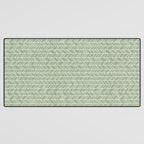 Rustic Herringbone in Sage Green Desk Mat Gallery Image 3