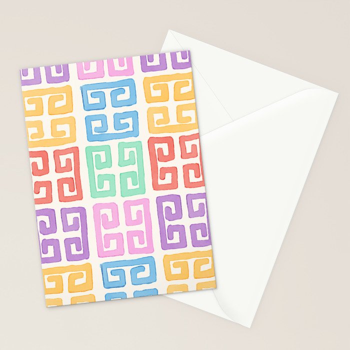 Colorful Greek Style Pattern Stationery Card Gallery Image 2