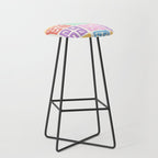 Colorful Greek Style Pattern Stool Gallery Image 1
