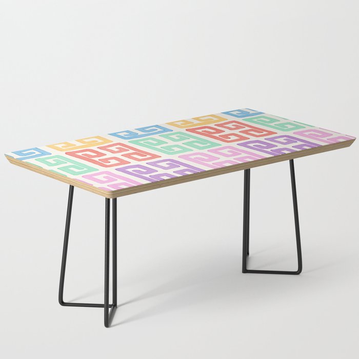 Colorful Greek Style Pattern Coffee Table Gallery Image 1