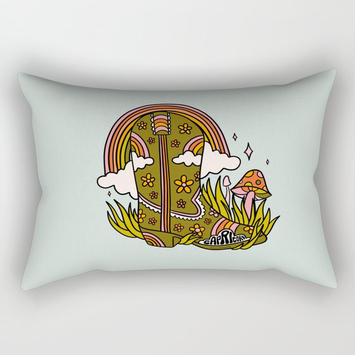 Capricorn Cowboy Boots Rectangular Pillow Gallery Image 2