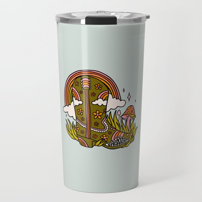 Capricorn Cowboy Boots Travel Mug Gallery Image 1