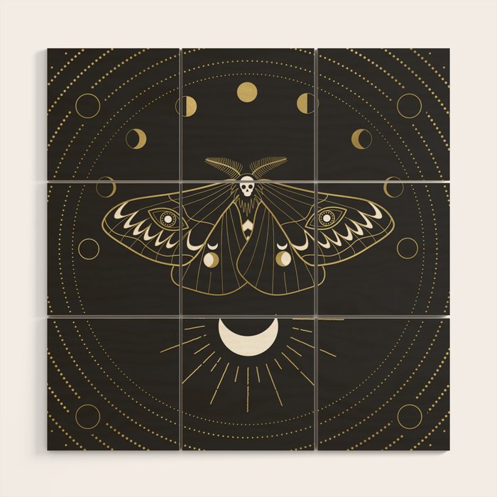 The Moon Moth Wood Wall Art Gallery Image 1