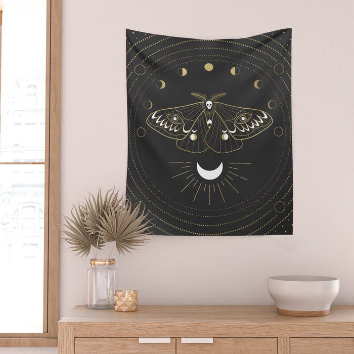 The Moon Moth Wall Tapestry Gallery Image 2