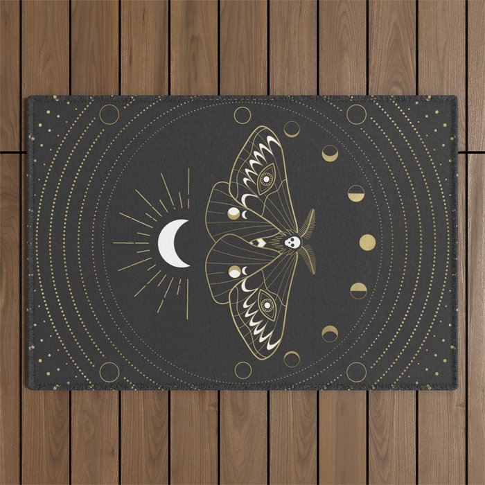 The Moon Moth Outdoor Rug Gallery Image 1