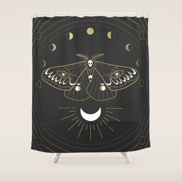 The Moon Moth Shower Curtain Gallery Image 1