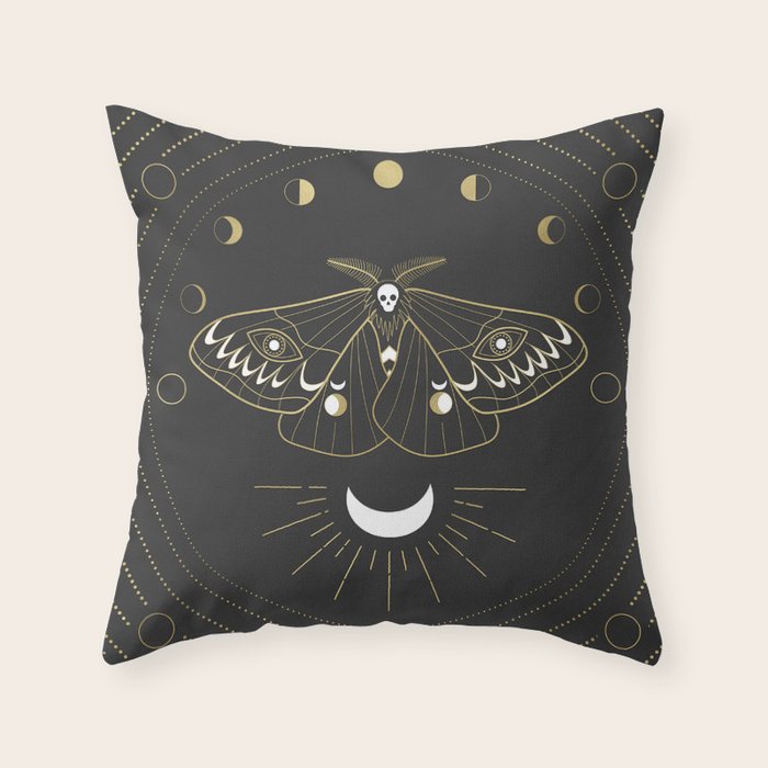 The Moon Moth Throw Pillow Gallery Image 6