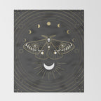 The Moon Moth Throw Blanket Gallery Image 2