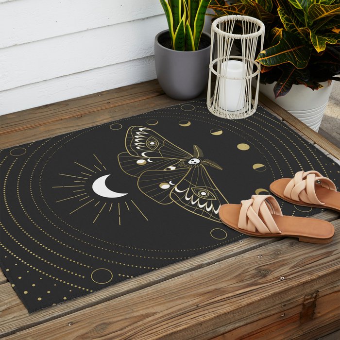 The Moon Moth Outdoor Rug Gallery Image 2
