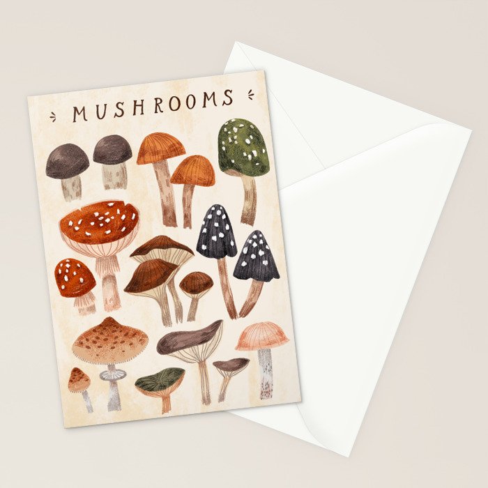 Mushrooms Stationery Card Gallery Image 2