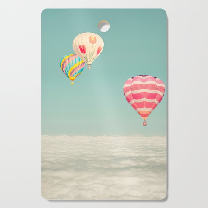 Up Above - Hot Air Balloons Over Clouds Cutting Board Gallery Image 1