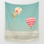 Up Above - Hot Air Balloons Over Clouds Wall Tapestry Gallery Image 4