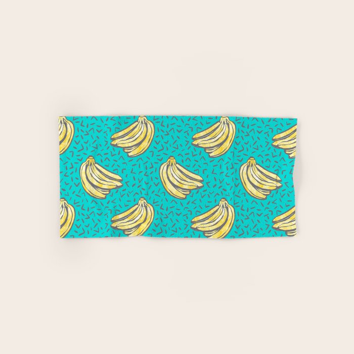 Go Bananas! (teal) Bath Towel Gallery Image 1