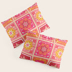 Talavera Mexican Tile - Hot Pink & Orange Palette Pillow Sham Gallery Image 3