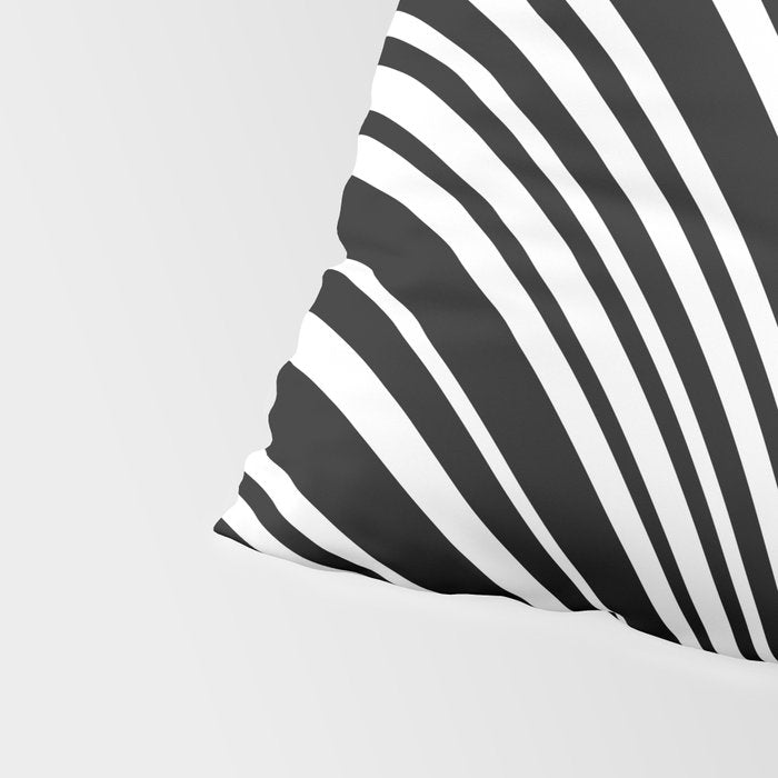 Wavy Stripes XLI - Black and White Pillow Sham Gallery Image 4