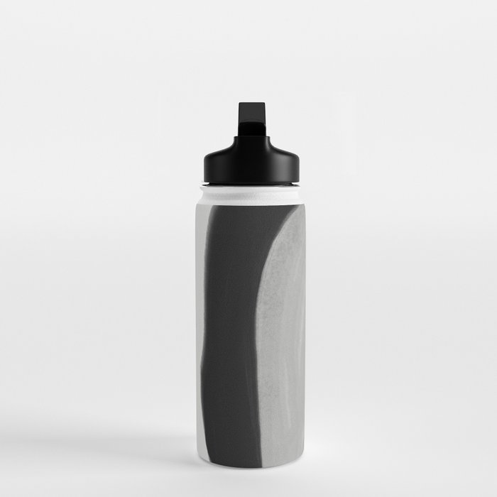 Black and gray abstract shape Water Bottle Gallery Image 3