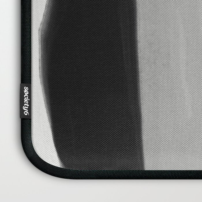 Black and gray abstract shape Laptop Sleeve Gallery Image 3