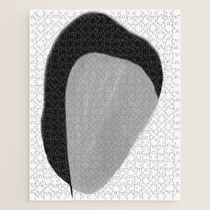 Black and gray abstract shape Jigsaw Puzzle Gallery Image 1