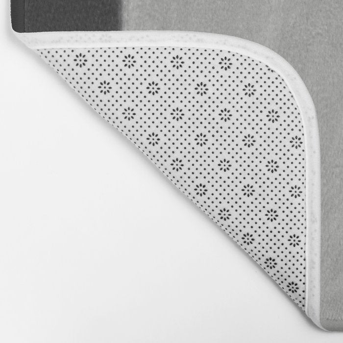 Black and gray abstract shape Bath Mat Gallery Image 2