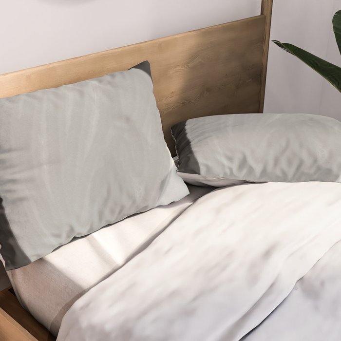 Black and gray abstract shape Pillow Sham Gallery Image 2