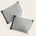 Black and gray abstract shape Pillow Sham Gallery Image 3