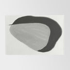 Black and gray abstract shape Rug Gallery Image 2
