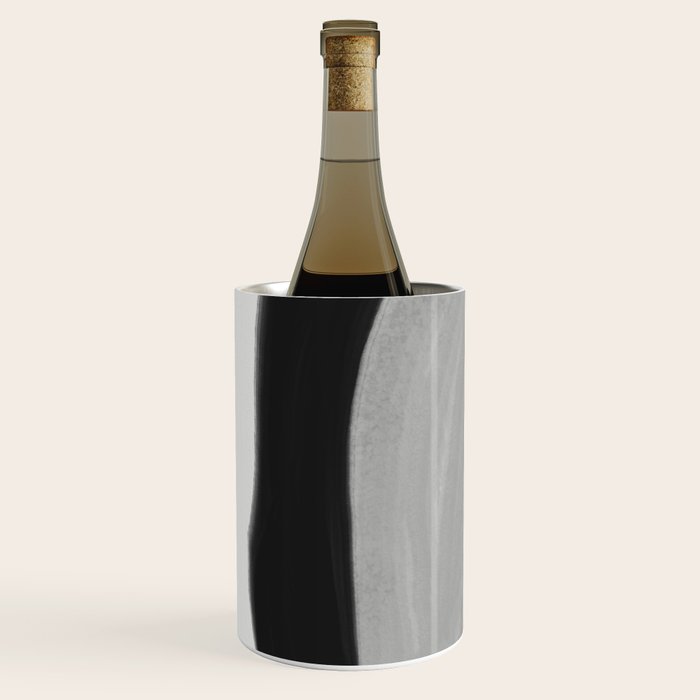 Black and gray abstract shape Wine Chiller Gallery Image 2