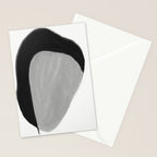 Black and gray abstract shape Stationery Card Gallery Image 2