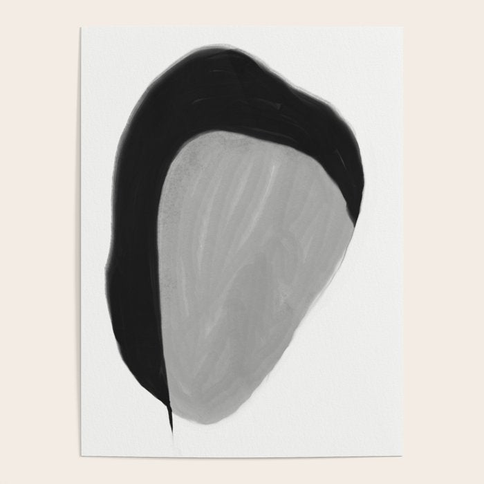 Black and gray abstract shape Poster Gallery Image 4