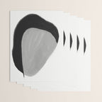 Black and gray abstract shape Wrapping Paper Gallery Image 3