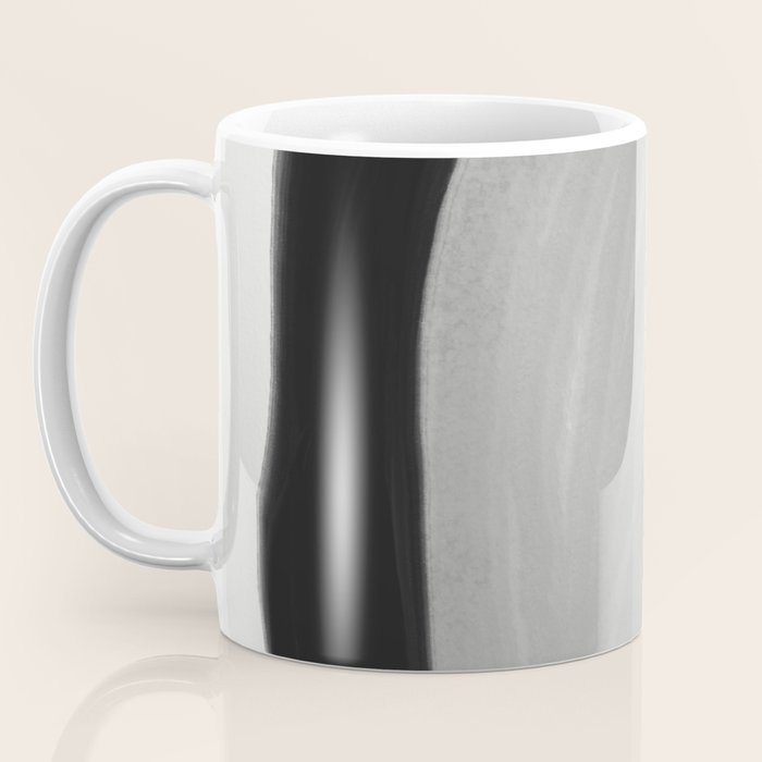 Black and gray abstract shape Coffee Mug Gallery Image 3