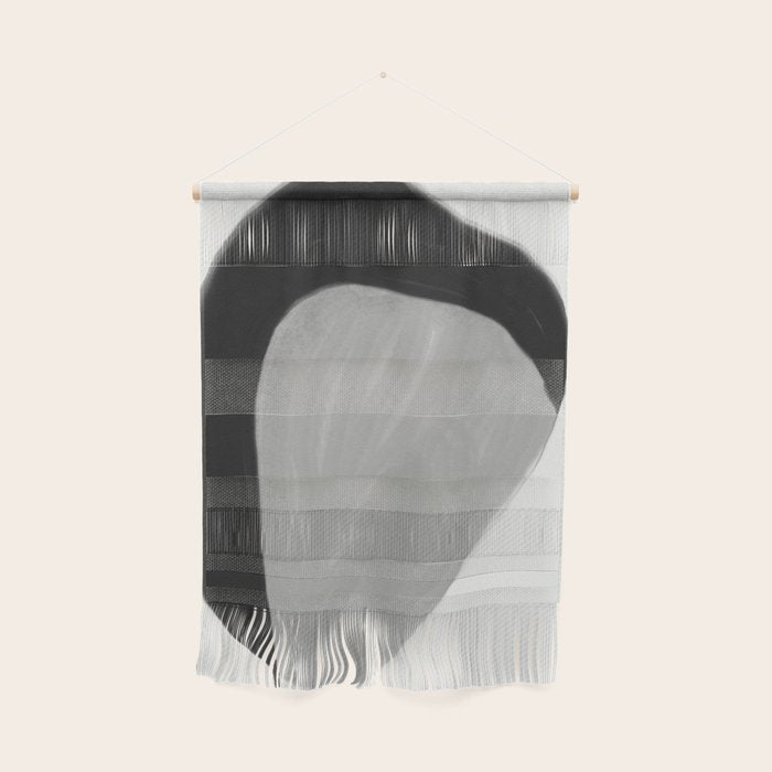 Black and gray abstract shape Wall Hanging Gallery Image 1