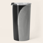 Black and gray abstract shape Travel Mug Gallery Image 3
