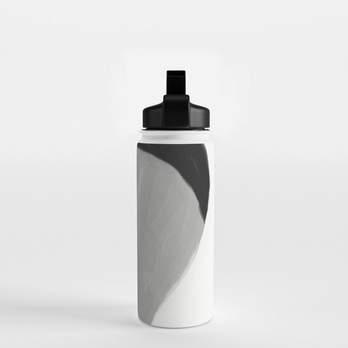 Black and gray abstract shape Water Bottle Gallery Image 2
