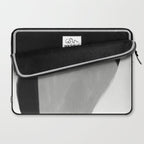 Black and gray abstract shape Laptop Sleeve Gallery Image 2