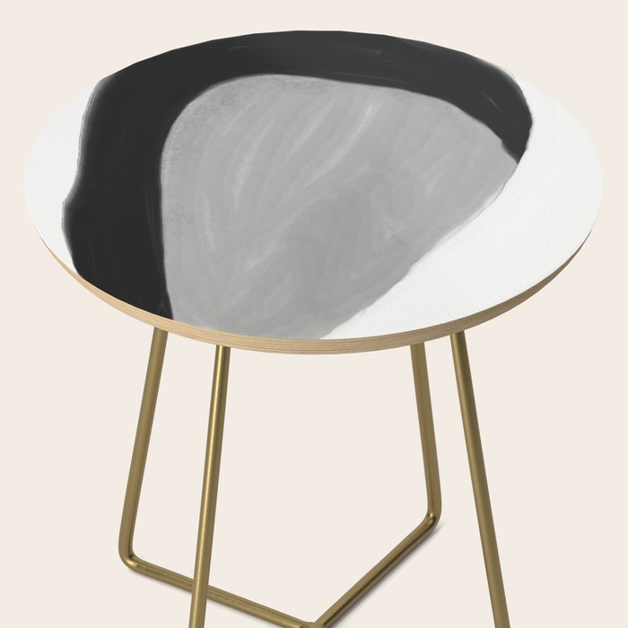 Black and gray abstract shape Side Table Gallery Image 2