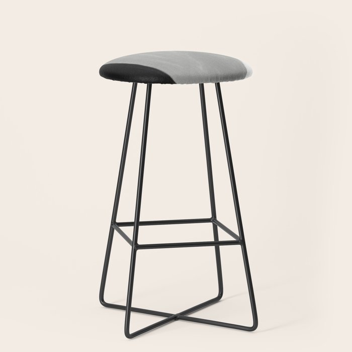 Black and gray abstract shape Stool Gallery Image 1