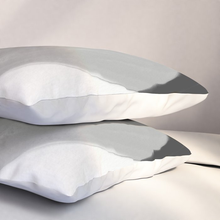 Black and gray abstract shape Pillow Sham Gallery Image 3