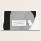 Black and gray abstract shape Desk Mat Gallery Image 1