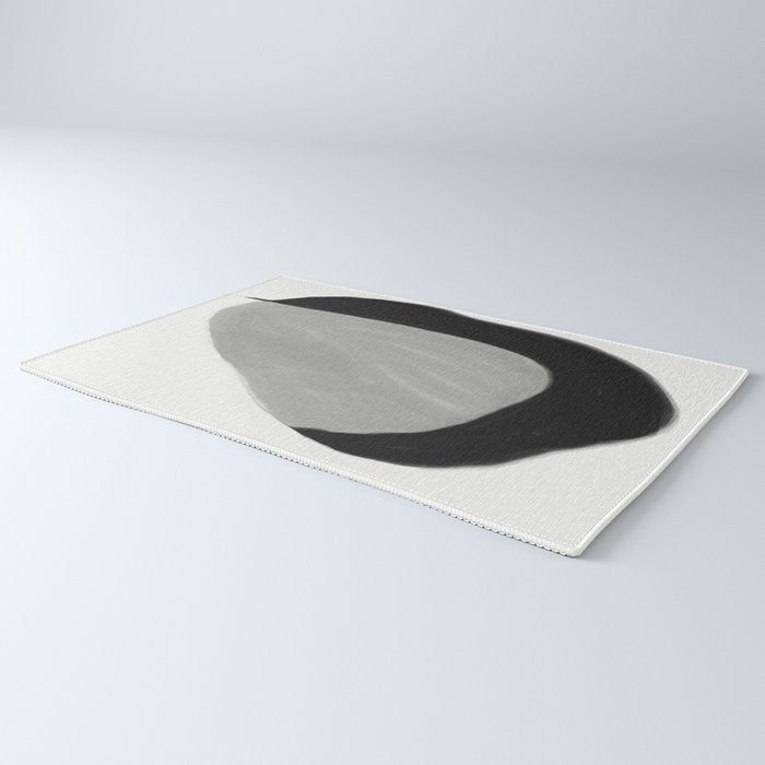 Black and gray abstract shape Rug Gallery Image 3