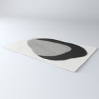 Black and gray abstract shape Rug Gallery Image 3